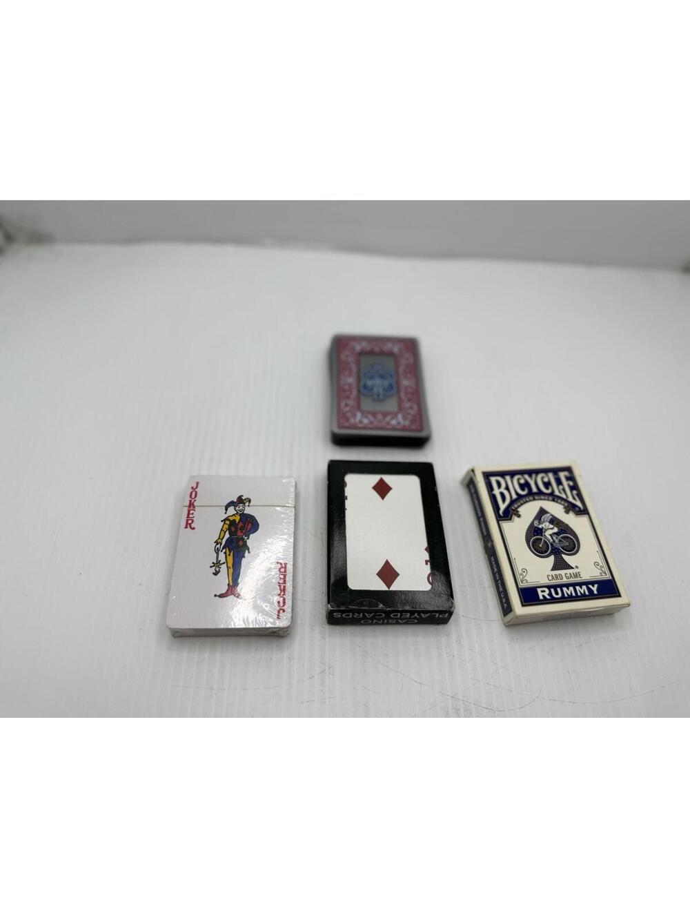 Lot 4 Playing Card Decks Bicycle Rummy Hoyle Casino Joker Vintage Cards